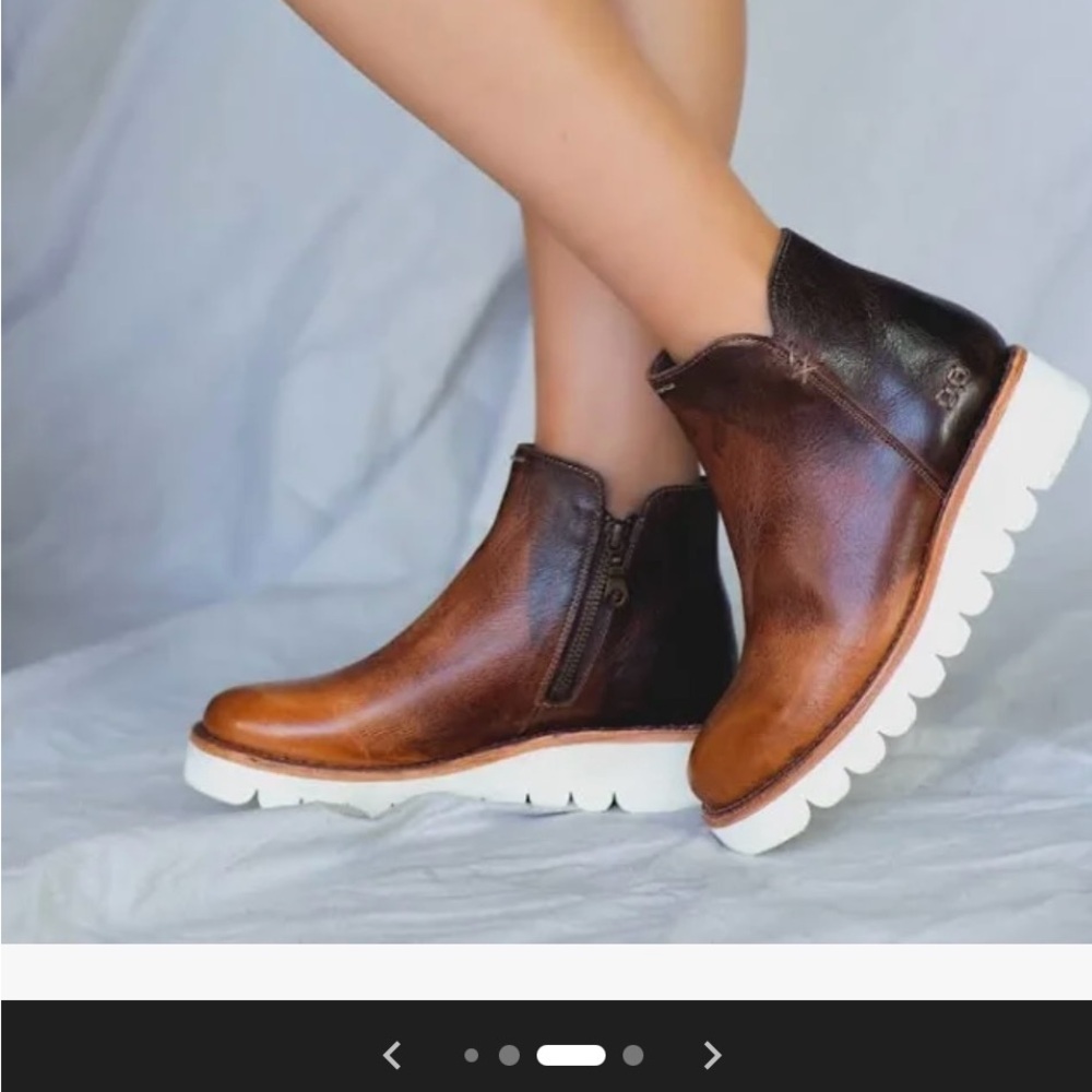 Bed Stu Brown and Tan Ankle Boots